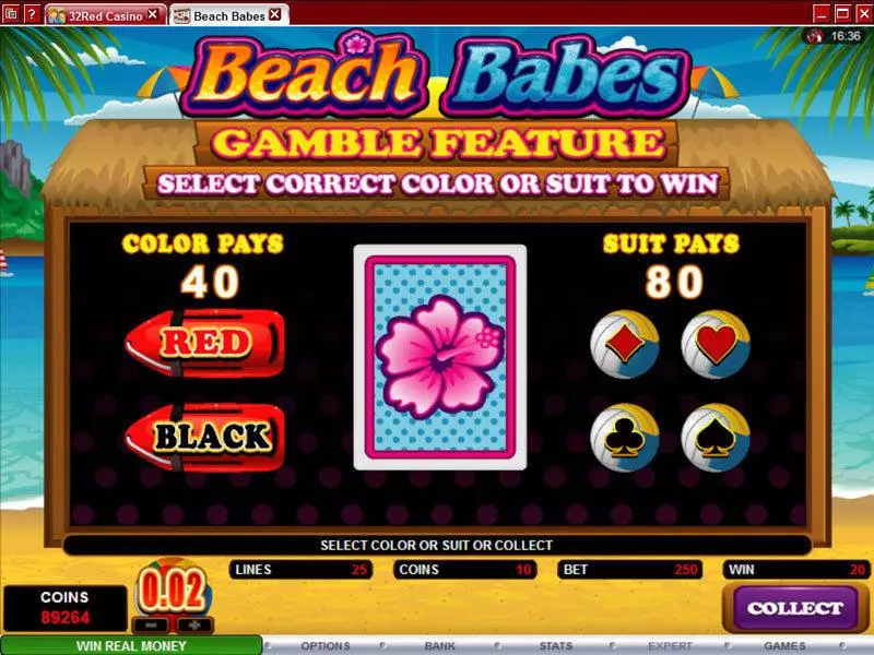 Play Beach Babes Slot Gamble Screen