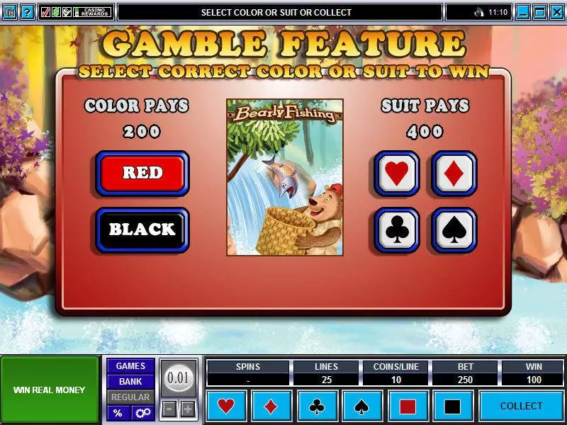 Play Bearly Fishing Slot Gamble Screen