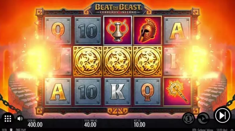 Play Beat the Beast Cerberus Inferno Slot Main Screen Reels