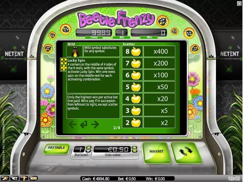 Play Beetle Frenzy Slot Info and Rules