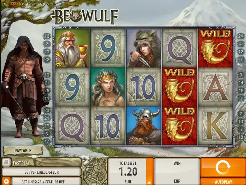 Play Beowulf Slot Main Screen Reels