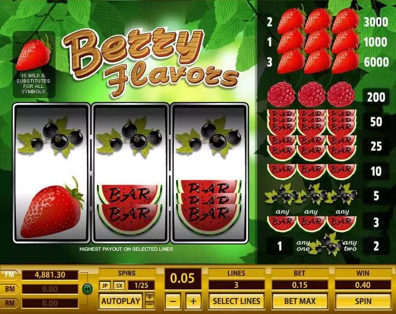 Play Berry Flavors Slot Main Screen Reels