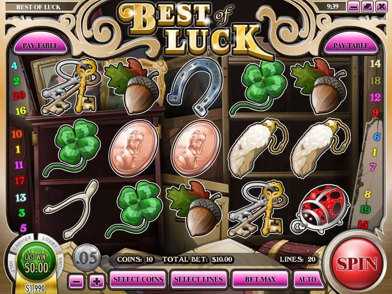 Play Best of Luck Slot Main Screen Reels