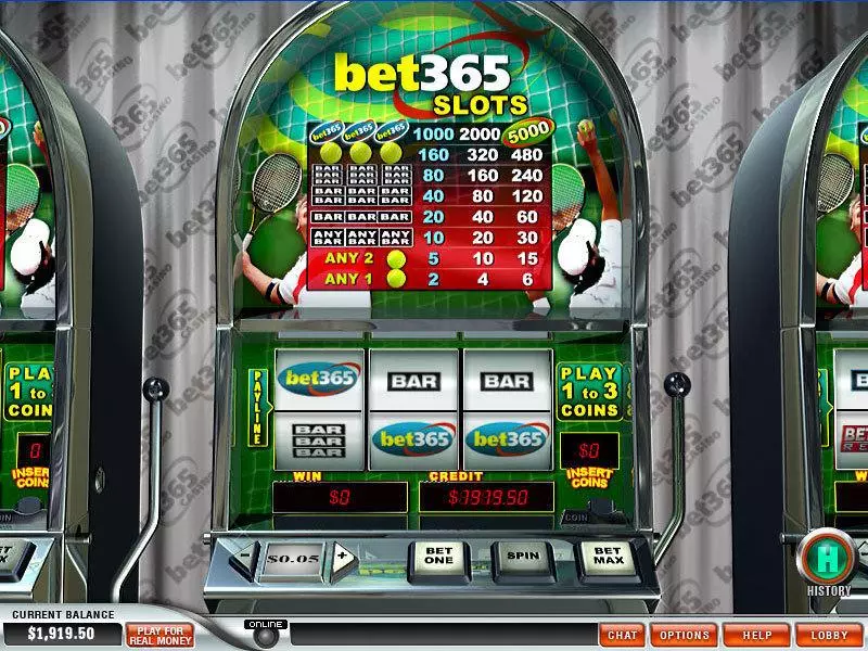 Play Bet 365 Slot Main Screen Reels