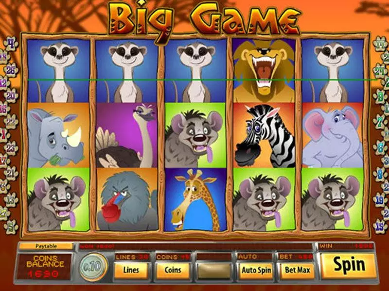 Play Big Game Slot Main Screen Reels