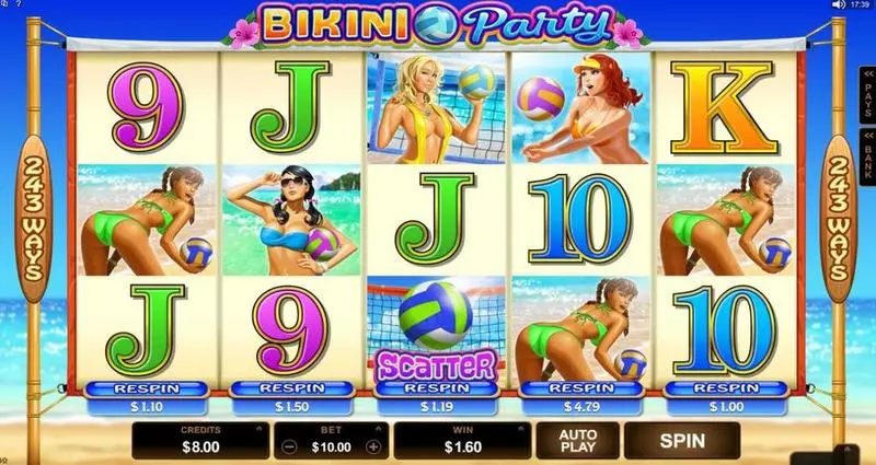 Play Bikini Party Slot Main Screen Reels