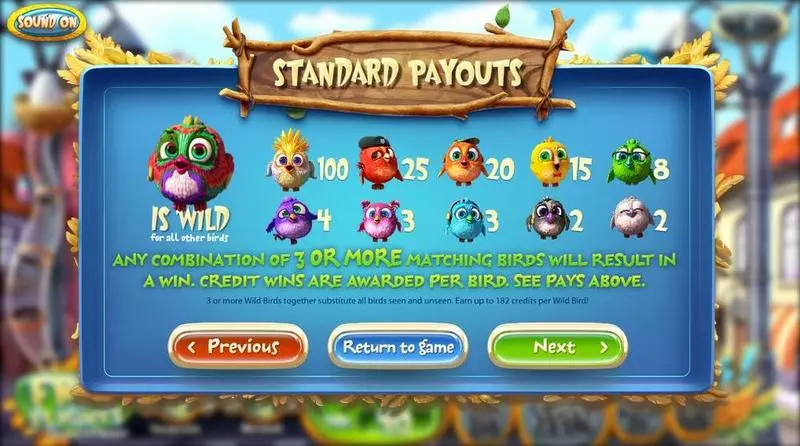 Play Birds Slot Info and Rules