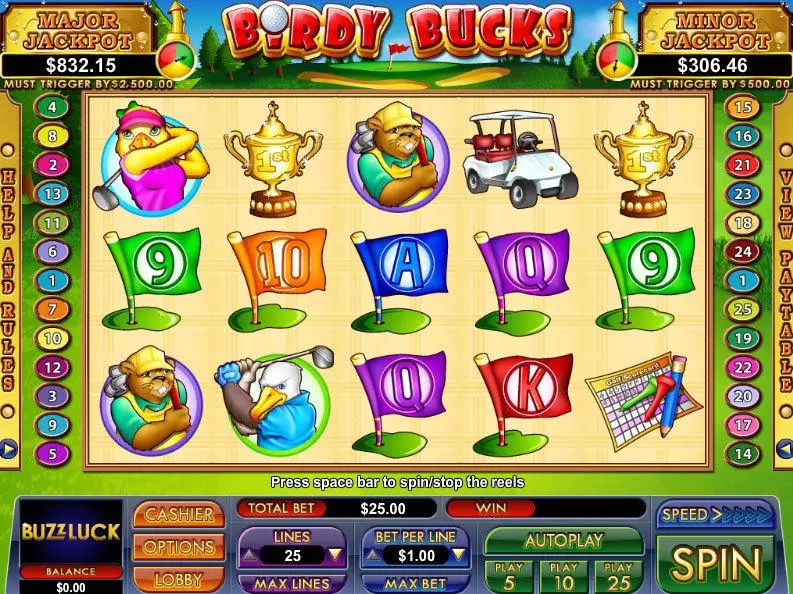 Play Birdy Bucks Slot Main Screen Reels