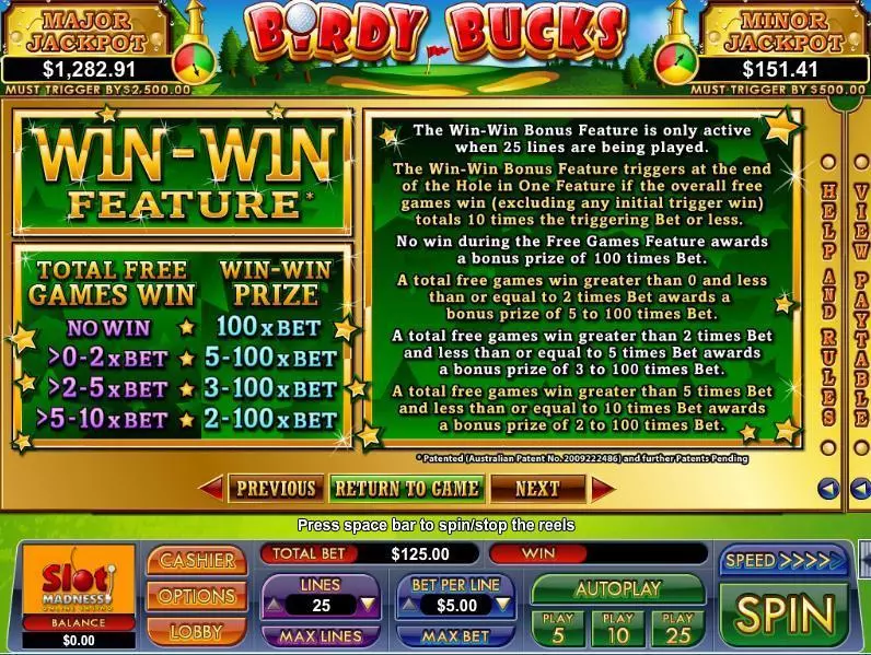 Play Birdy Bucks Slot Info and Rules