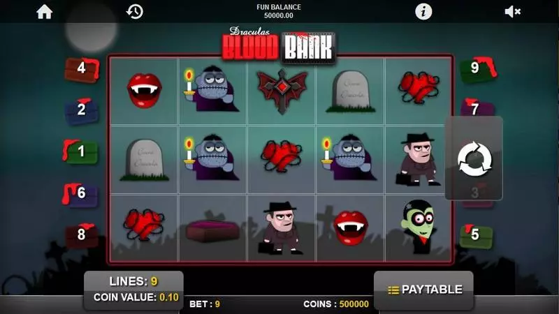 Play Blood Bank Slot Main Screen Reels
