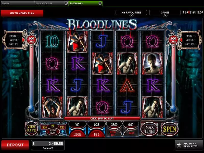 Play Bloodlines Slot Main Screen Reels