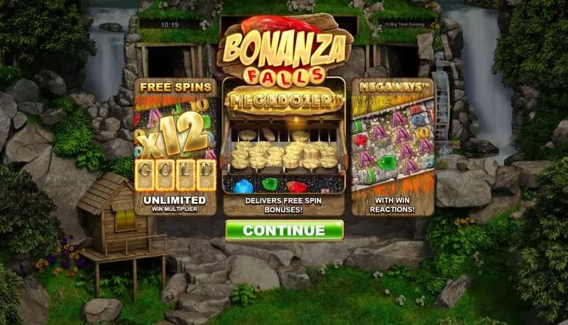 Play Bonanza Falls Slot Introduction Screen