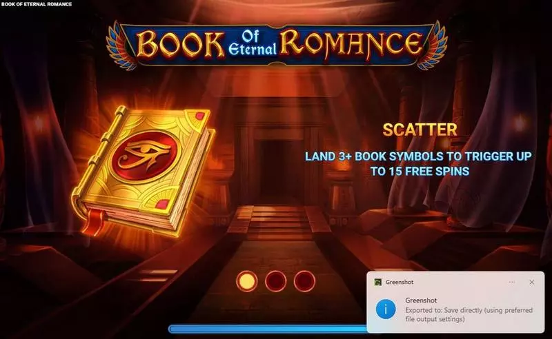 Play Book of Eternal Romance Slot Introduction Screen