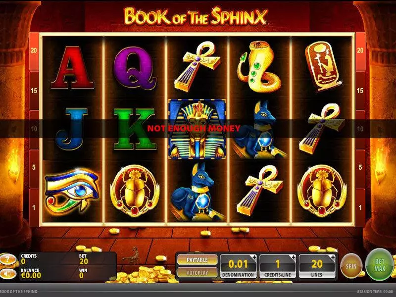 Play Book of the Sphinx Slot Main Screen Reels