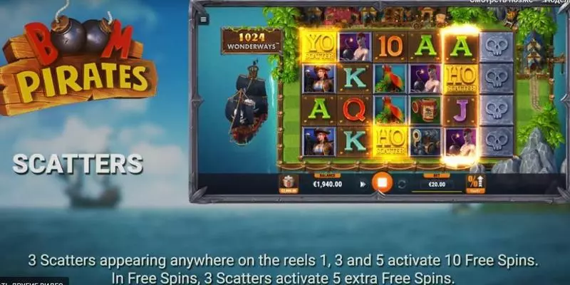 Play Boom Pirates Slot Info and Rules