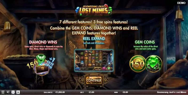 Play Boomerang Jack's Lost Mines Slot Info and Rules