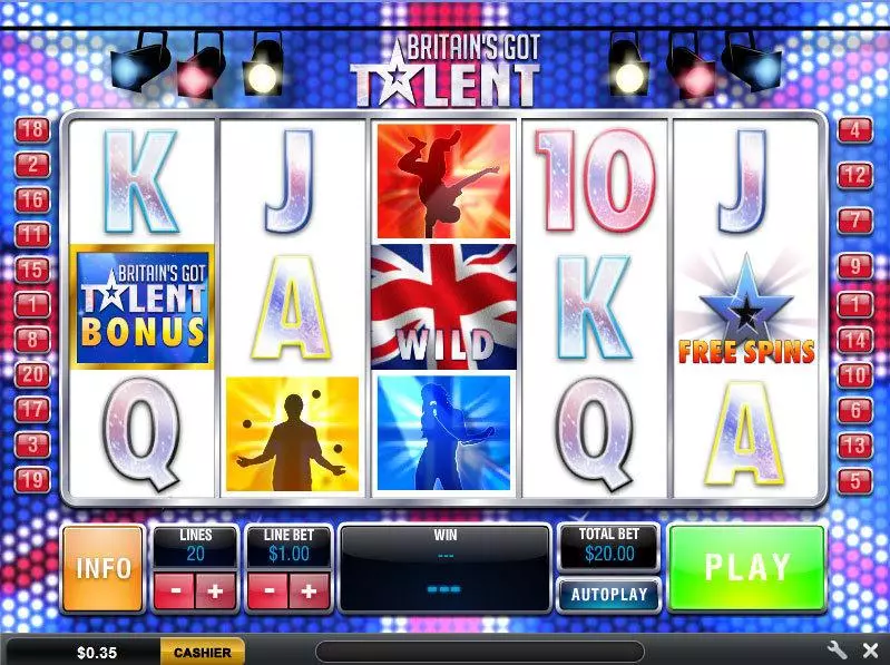 Play Britain's Got Talent Slot Introduction Screen