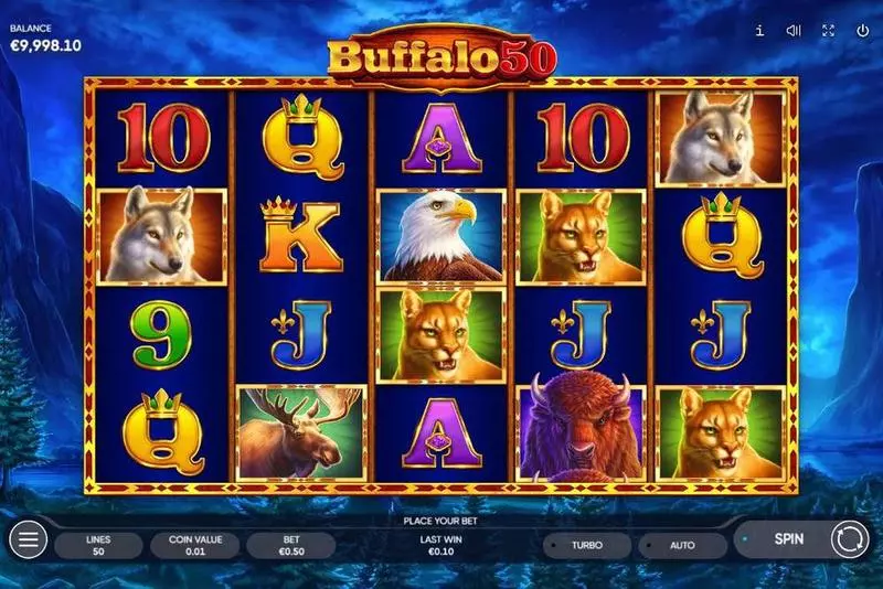 Play Buffalo 50 Slot Main Screen Reels