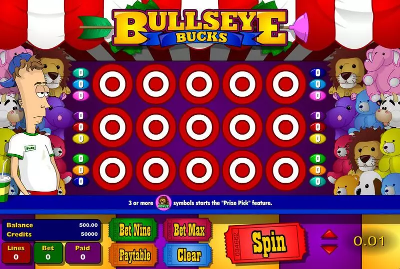 Play Bullseye Bucks Slot Main Screen Reels