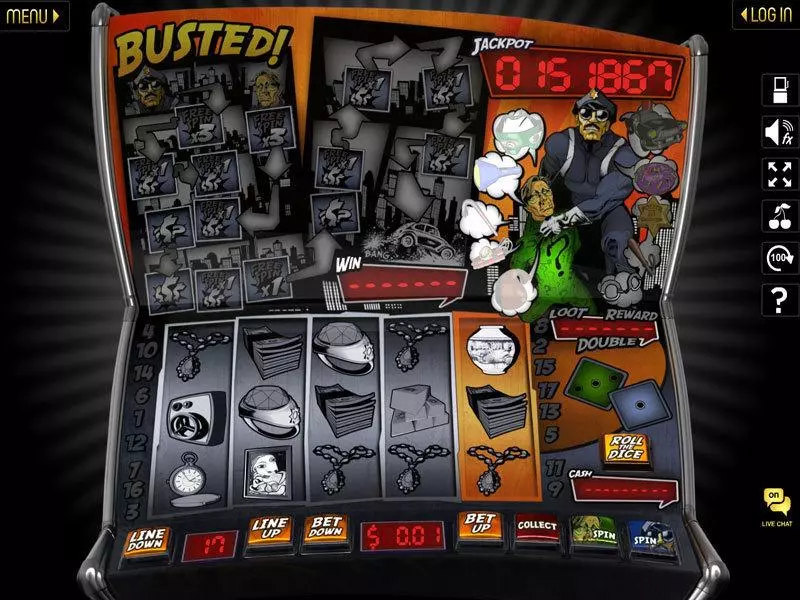Play Busted! Slot Main Screen Reels