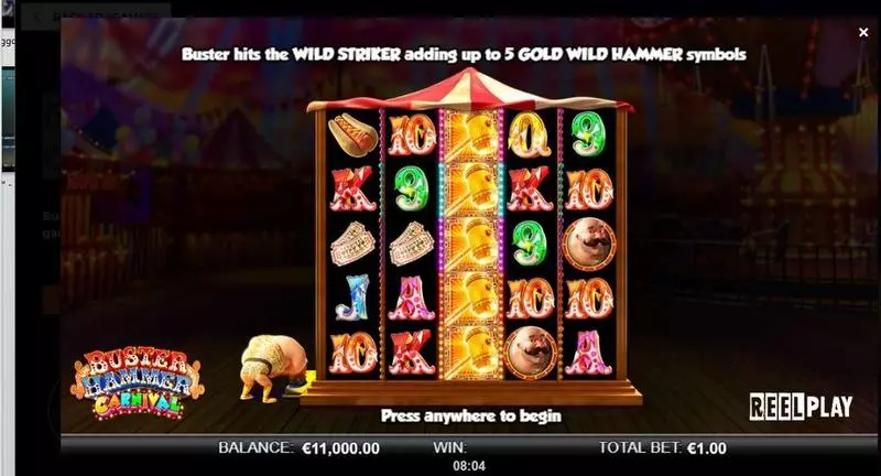 Play Buster Hammer Carnival Slot Info and Rules