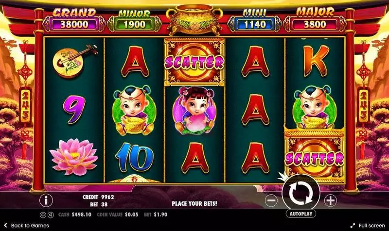 Play Caishen’s Gold Slot Introduction Screen