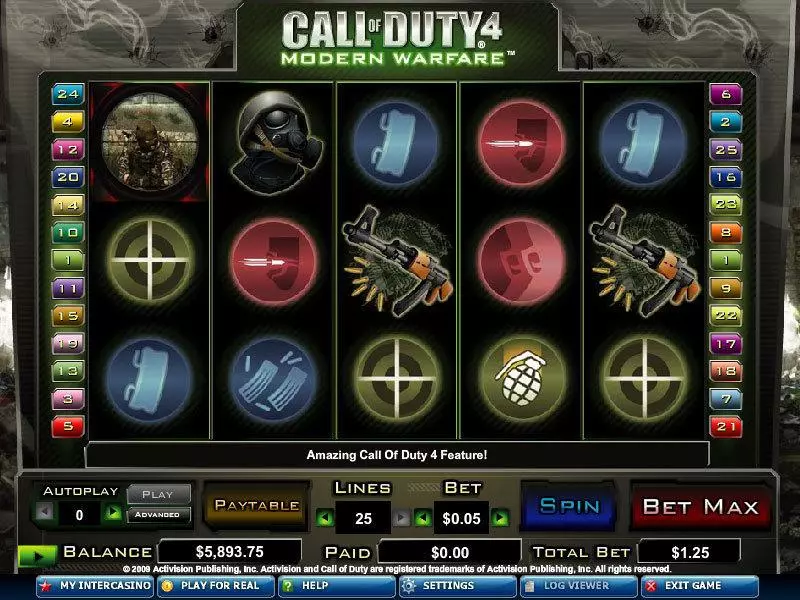 Play Call of Duty 4 Slot Main Screen Reels