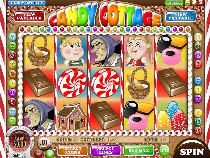 Play Candy Cottage Slot Main Screen Reels