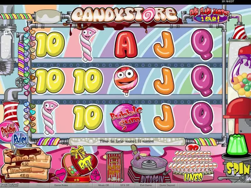 Play Candy Store Slot Main Screen Reels