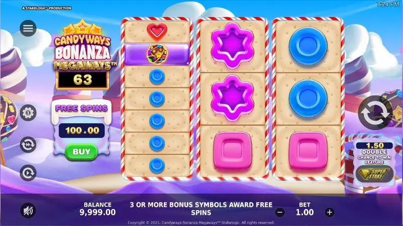 Play Candyways Bonanza Megaways Slot Main Screen Reels