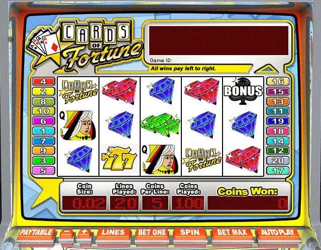 Play Cards of Fortune Slot Main Screen Reels