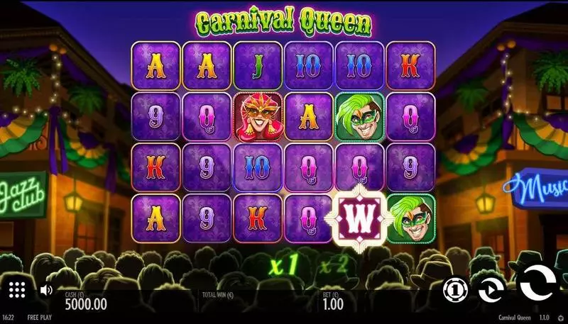 Play Carnival Queen Slot Main Screen Reels
