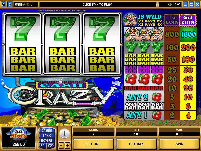 Play Cash Crazy Slot Main Screen Reels