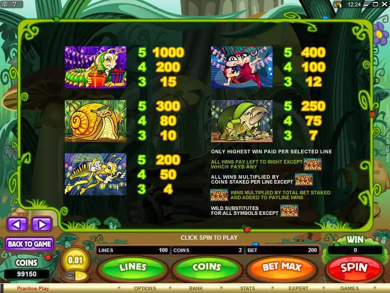 Play Cashapillar Slot Info and Rules