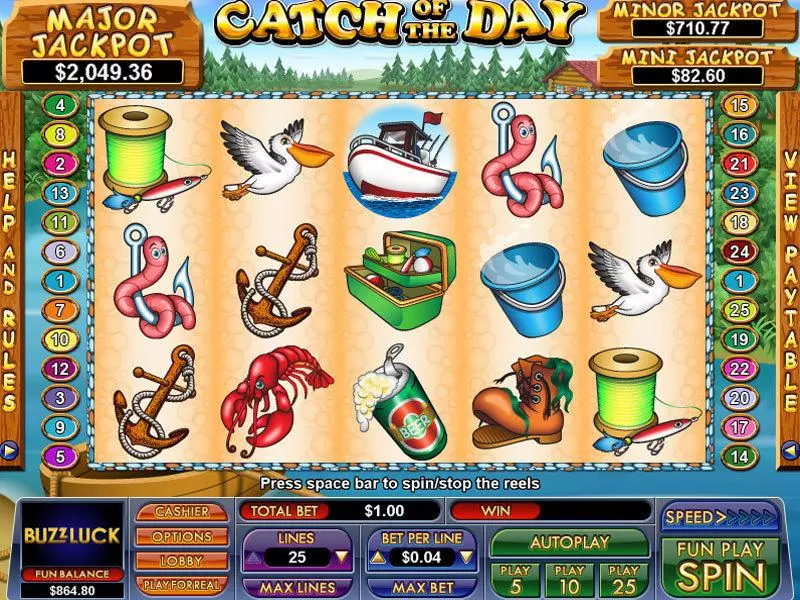 Play Catch Of The Day Slot Main Screen Reels