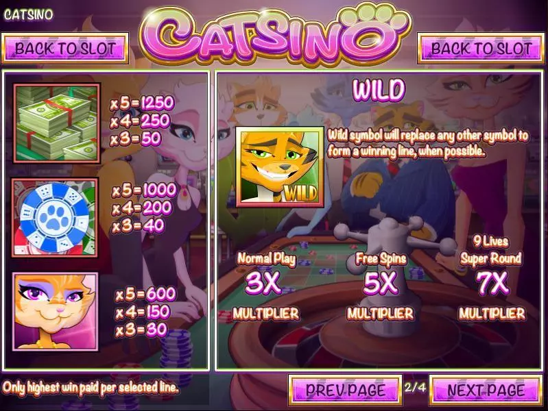 Play Catsino Slot Info and Rules