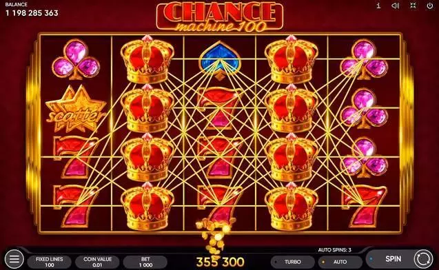 Play Chance Machine 100 Slot Main Screen Reels