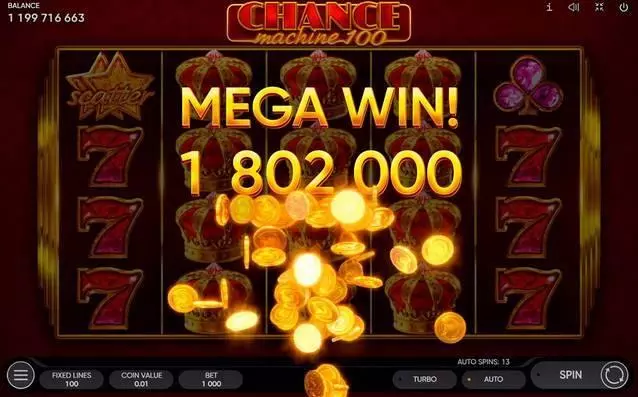 Play Chance Machine 100 Slot Winning Screenshot