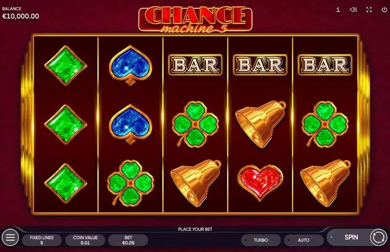 Play Chance Machine 5 Slot Main Screen Reels