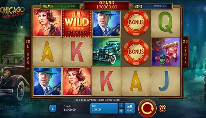 Play Chicago Gangsters Slot Introduction Screen