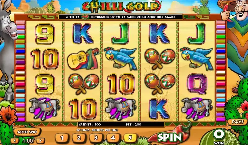 Play Chilli Gold Slot Main Screen Reels