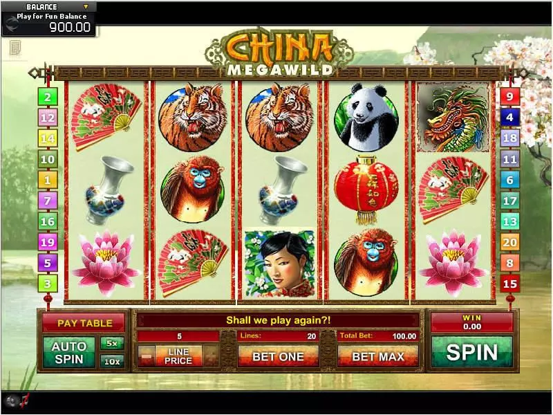 Play China MegaWild Slot Main Screen Reels