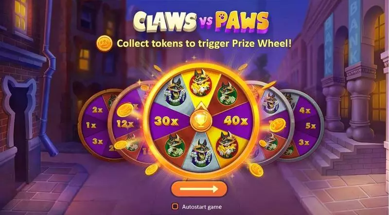 Play Claws vs Paws Slot Wheel of prizes