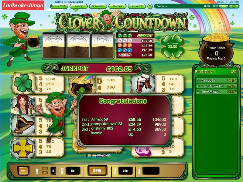 Play Clover Countdown Mini Slot Bonus 1