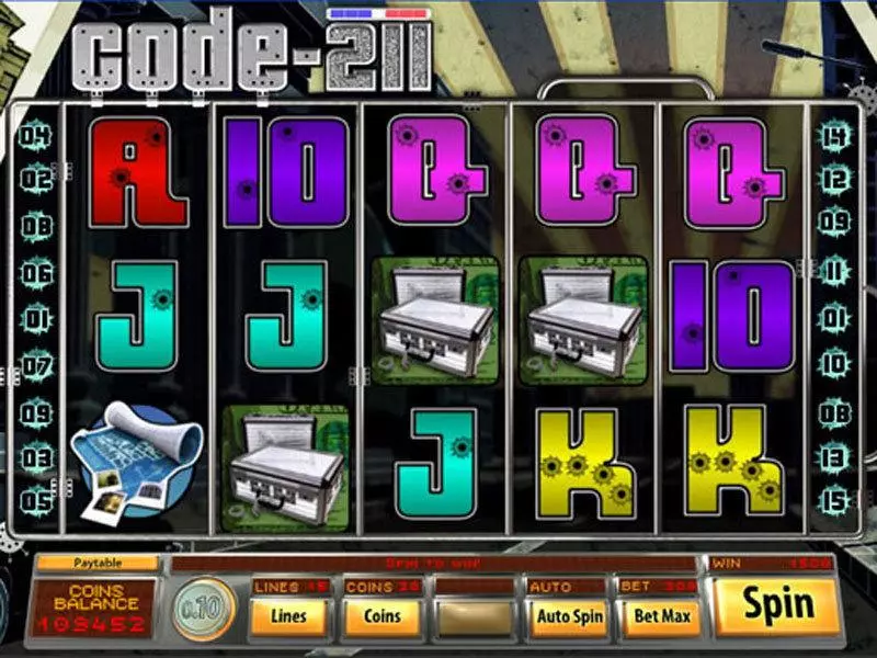 Play Code 211 Slot Main Screen Reels
