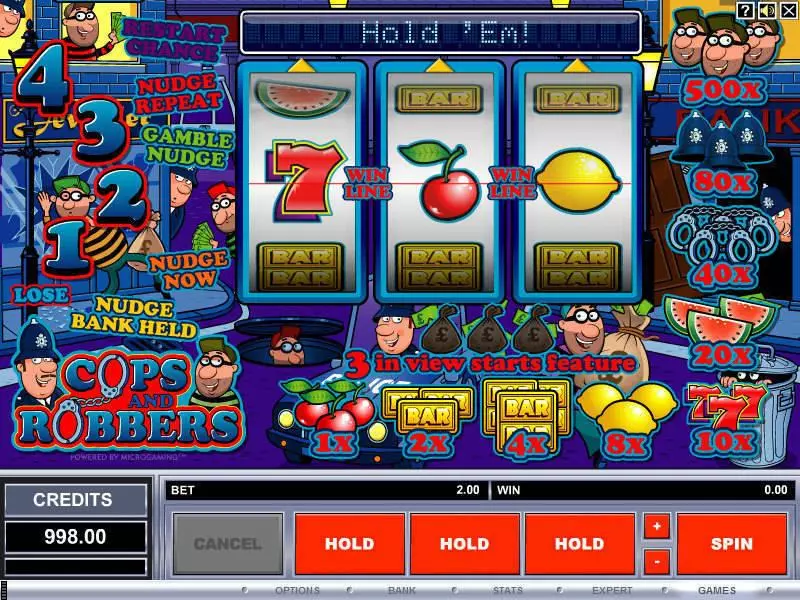Play Cops and Robbers Slot Main Screen Reels