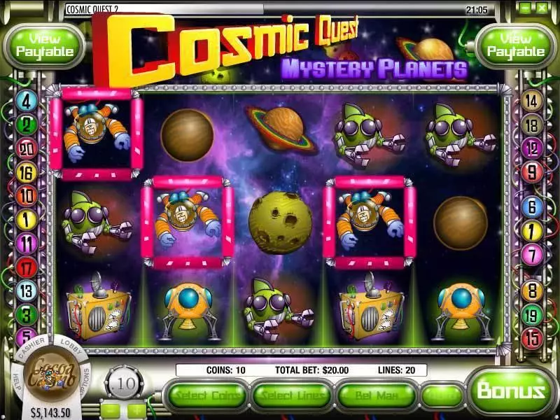 Play Cosmic Quest Episode Two Slot Main Screen Reels