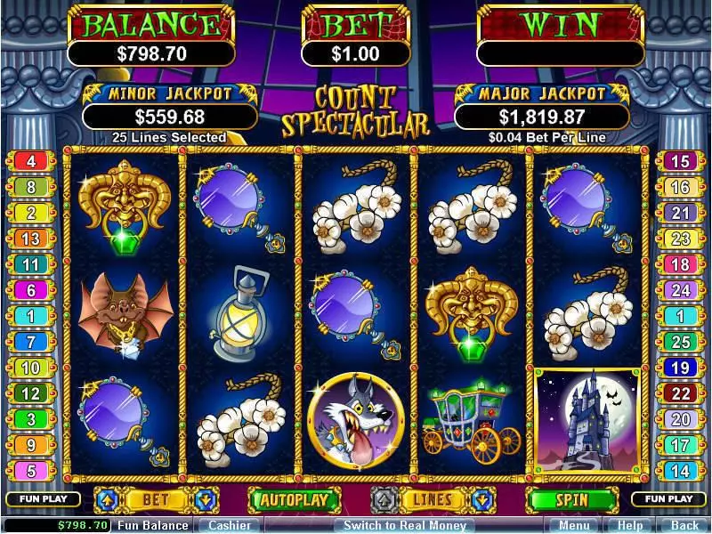 Play Count Spectacular Slot Main Screen Reels