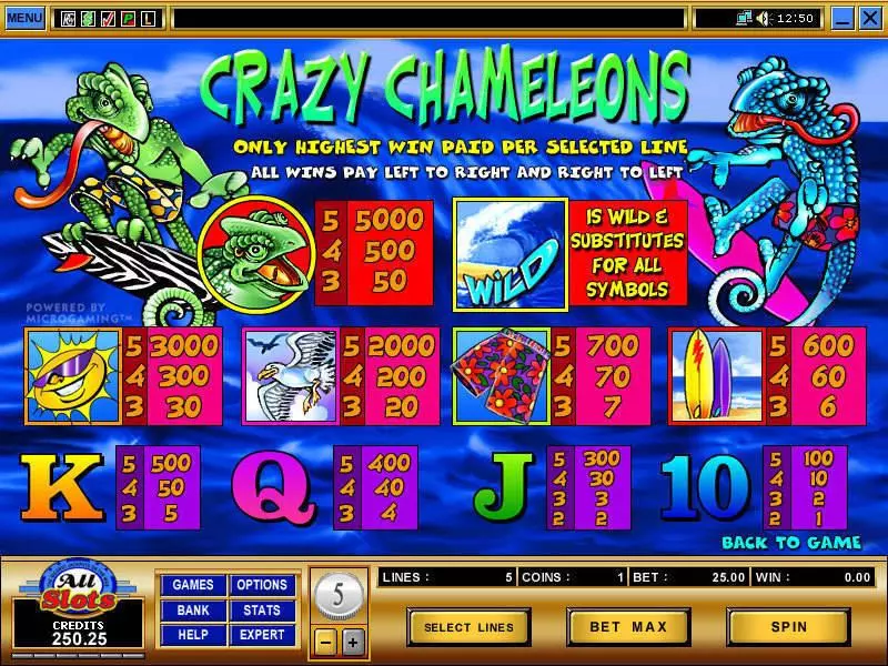 Play Crazy Chameleons Slot Info and Rules