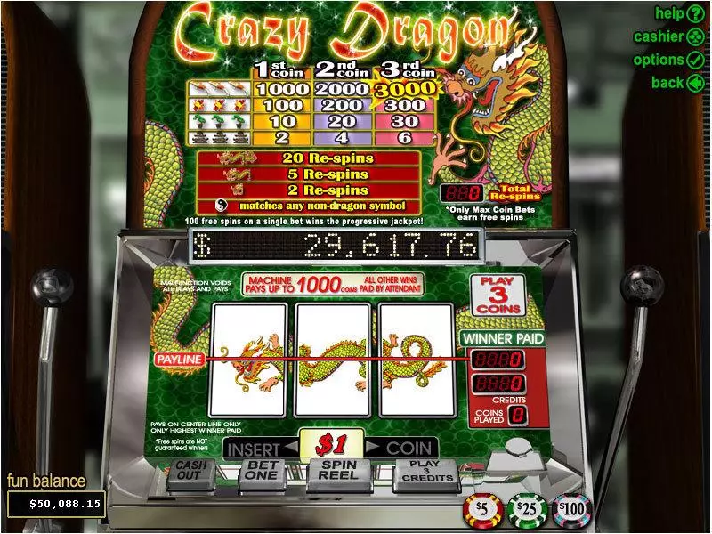 Play Crazy Dragon Slot Main Screen Reels